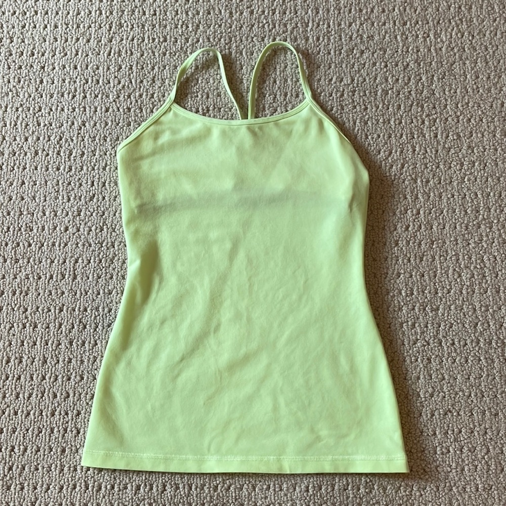 Ivivva Light Neon Yellow Power Y Tank Girls Size 14